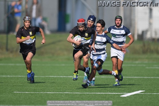 2018-10-14 Amatori Union Rugby Milano U16-Province dellOvest Rugby 112